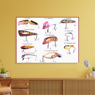 Toile "Antique Fishing Lures Wall Art"