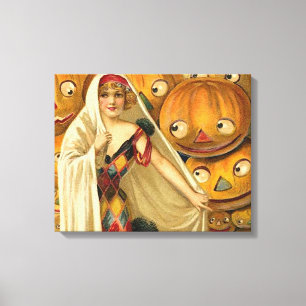 Toile Antique Halloween Jack-o'-lantern Costume Femme