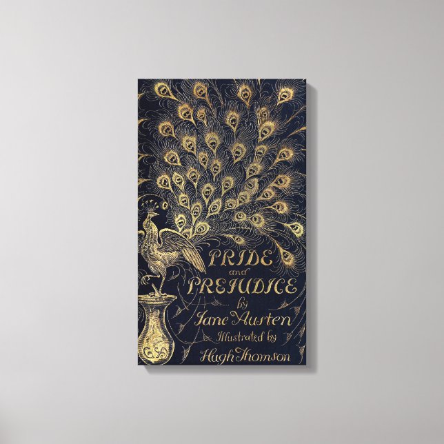 Toile Antique Jane Austen Fierté et préjugé Peacock (Recto)
