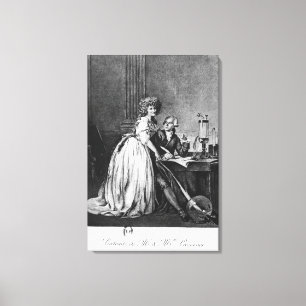 Toile Antoine Laurent Lavoisier et sa femme
