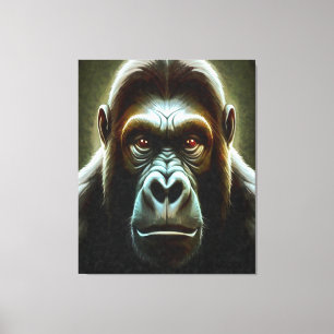 Toile Ape Mountain Gorilla Amusant Visage Caractère Port