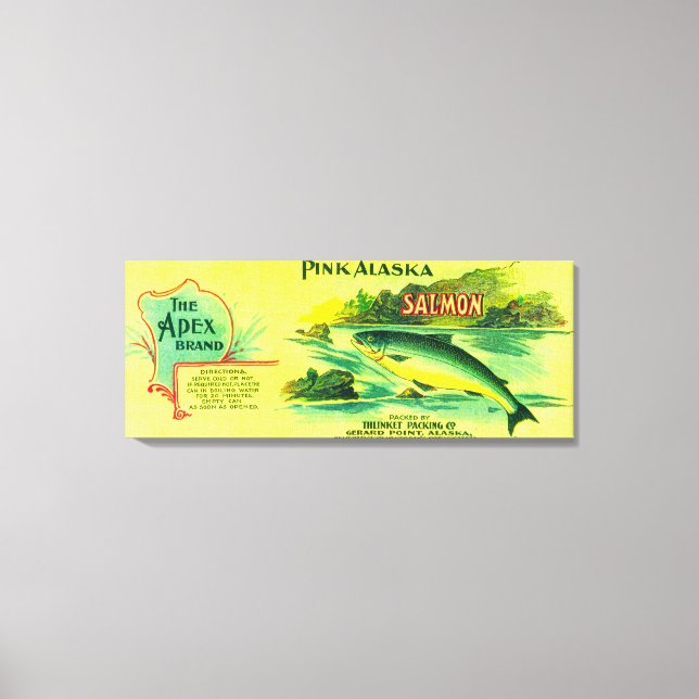 Toile Apex Saumon Can LabelGerard Point, AK (Recto)
