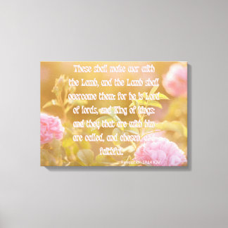 Toile Apocalypse 17:14 Bible Verse KJV Pic Wall Art