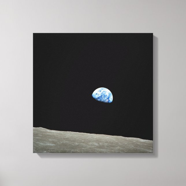 Toile Apollo 8 NASA Moon Mission Earthrise (Recto)