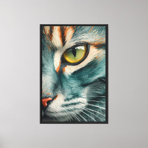 Toile Apparence de peinture à l'huile de chat abstrait s