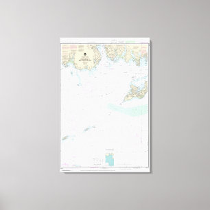 Toile Approches de la nouvelle carte nautique du port de