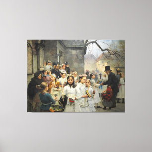 Toile Après la première communion par Carl Frithjof Sm
