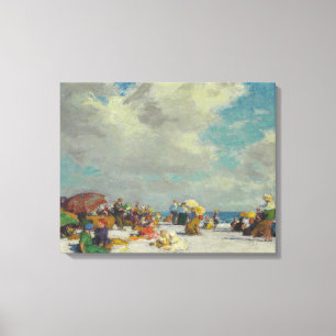 Toile Après-midi d'été sur la plage (par E.H. Potthast)