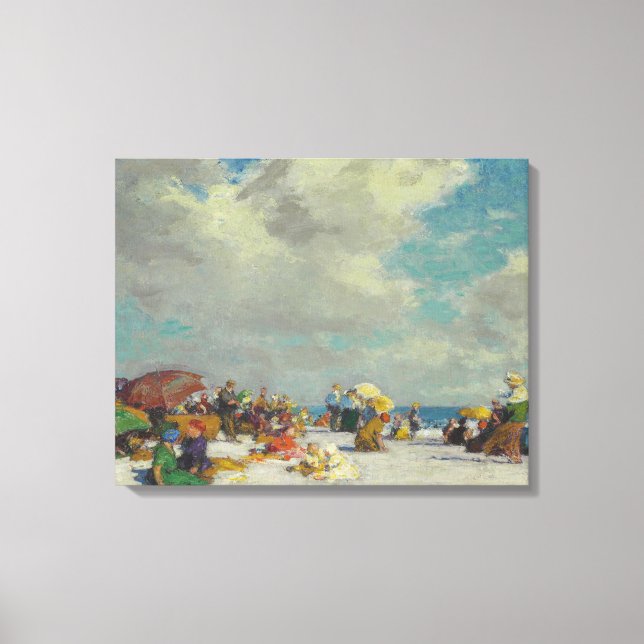 Toile Après-midi d'été sur la plage (par E.H. Potthast) (Recto)