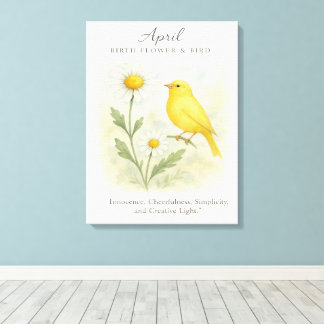 Toile April Birthday Bible Verse Cross and Resurrection