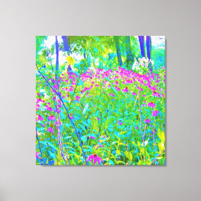 Toile Aqua Blue Impressionistic Garden Paysage (Recto)