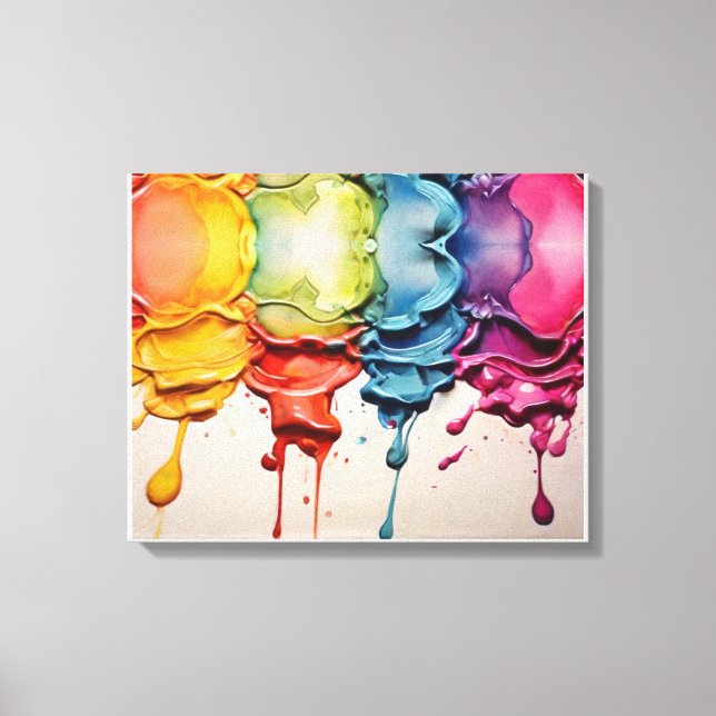 Toile Aqua Symphony : Peinture d'aquarelle Ethérée (Recto)