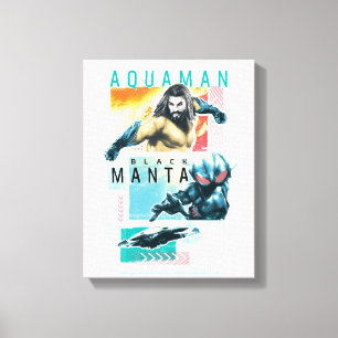 Toile Aquaman   Aquaman moderniste et graphique noir de
