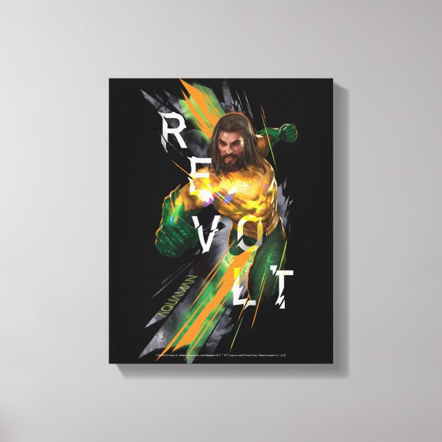 Toile Aquaman | Aquaman "Revolt" - Graphique commenté (Recto)