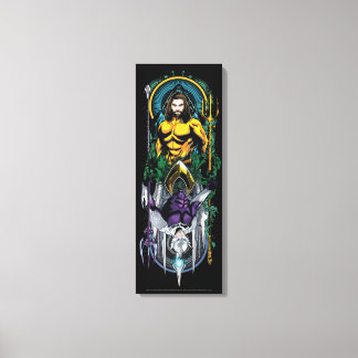 Toile Aquaman | Panneau Art Nouveau réversible Orin & Or
