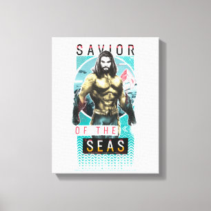Toile Aquaman   "Sauveur Des Mers" Graphique Moderniste