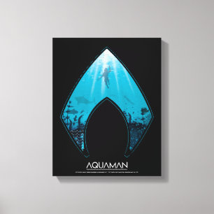 Toile Aquaman voient le graphique d'océan de logo