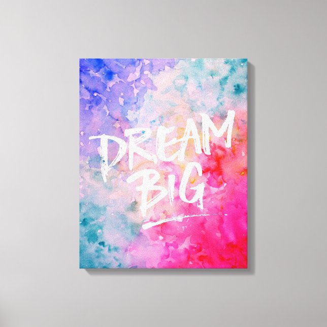 Toile Aquarelle Abstrait Dream Big (Recto)