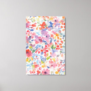 Toile Aquarelle Abstraite Flore perdue