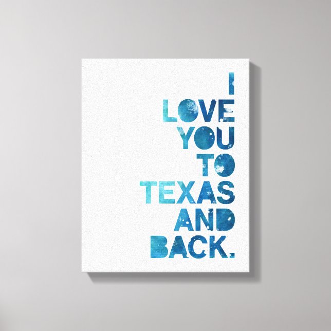 Toile Aquarelle Aimez-vous au Texas et retour (Recto)