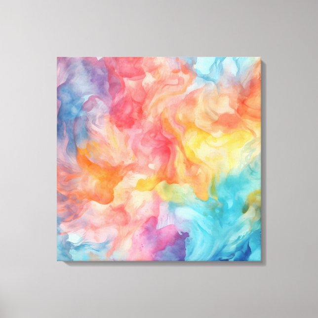 Toile Aquarelle Allover de couleur vive texture (Recto)