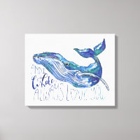 Aquarelle Baleine - I Whale Toujours Vous Aimez