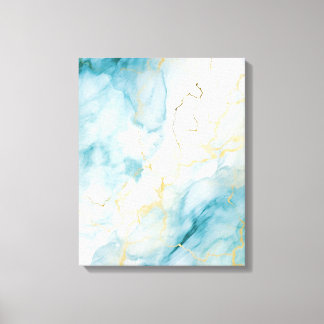 Toile Aquarelle bleue