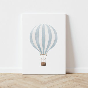 Toile Aquarelle bleue vintage à air chaud