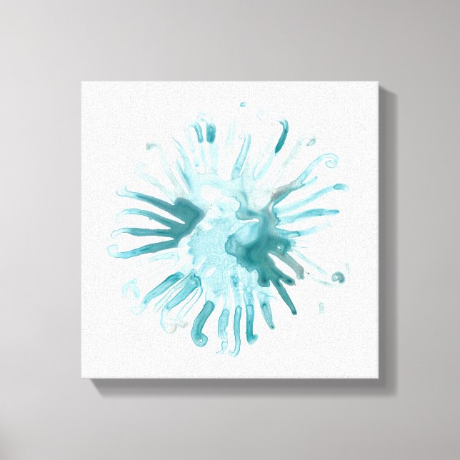 Toile Aquarelle Corail - Bleu 2 (Recto)