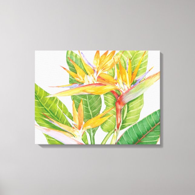 Toile Aquarelle de fleurs exotiques (Recto)