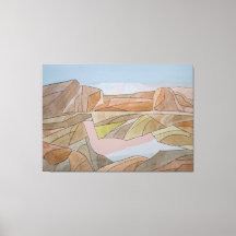 Aquarelle de plage perdue Imprimer