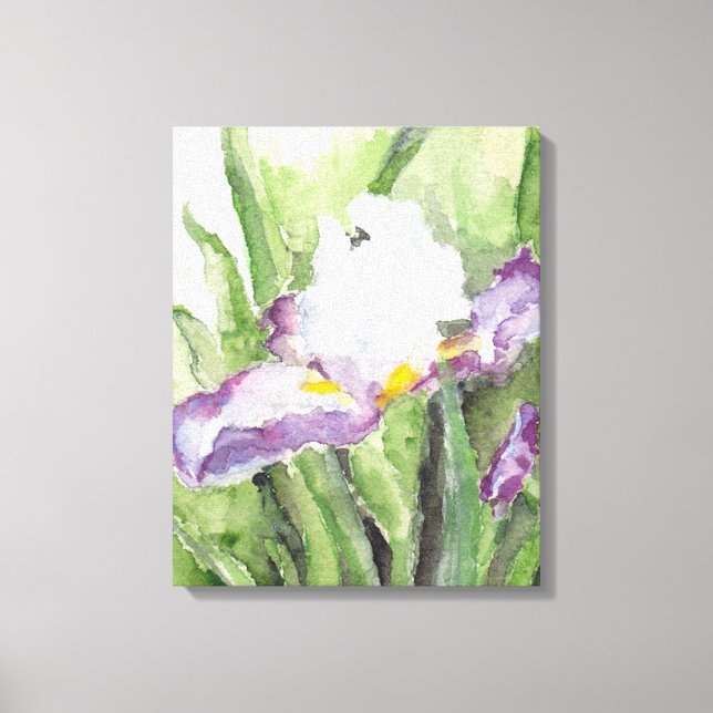 Toile Aquarelle douce Iris (Recto)