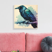 Aquarelle Enchantant Raven Art : Audacieux et myst