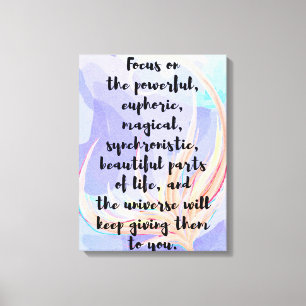 Toile Aquarelle et calligraphie loi de la cote d'attract