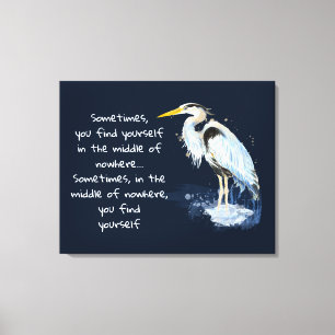 Toile Aquarelle Great Blue Heron Citation Inspirante