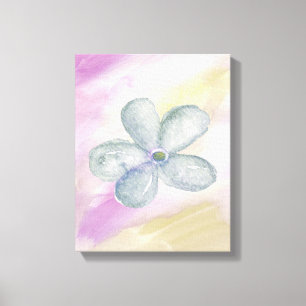 Toile Aquarelle or violet