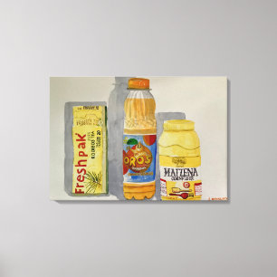 Toile Aquarelle originale "Maizena, Oros et Freshpak"