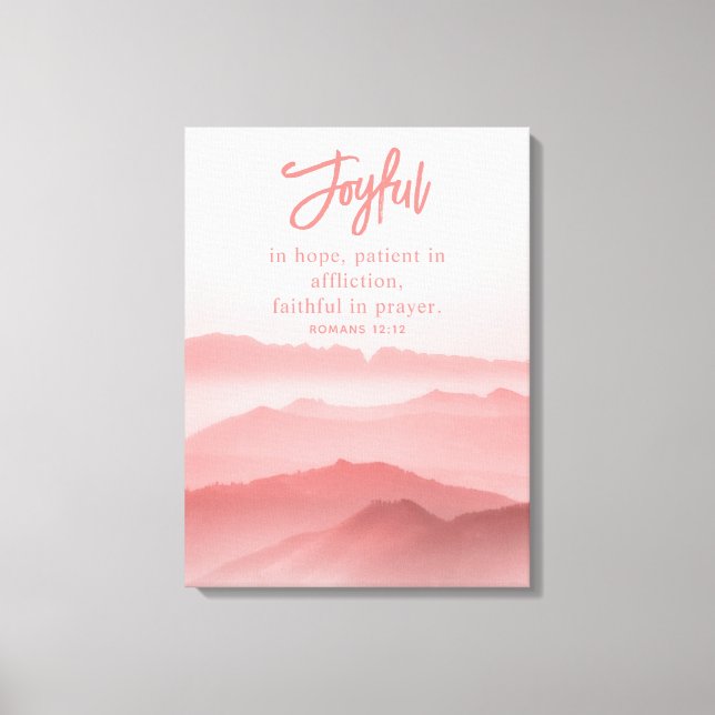 Toile Aquarelle Paysage paisible Bible Verse (Recto)