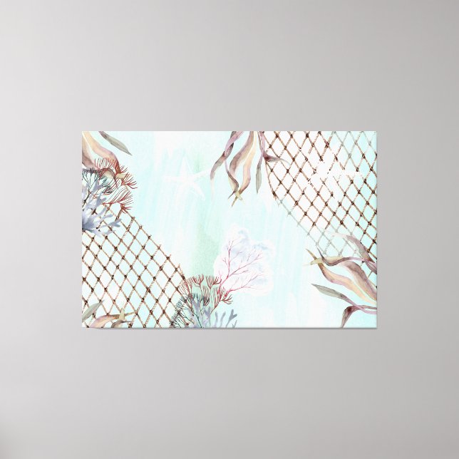 Toile Aquarelle sous la mer turquoise pâle (Recto)