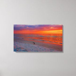 Toile Aquarelle Sunset de l'île Anna Maria