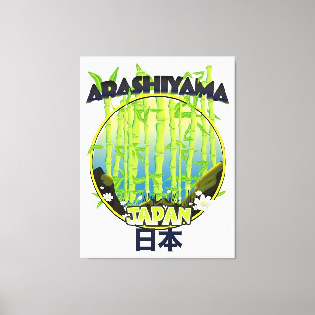 Toile Arashiyama Japon logo voyage (Recto)