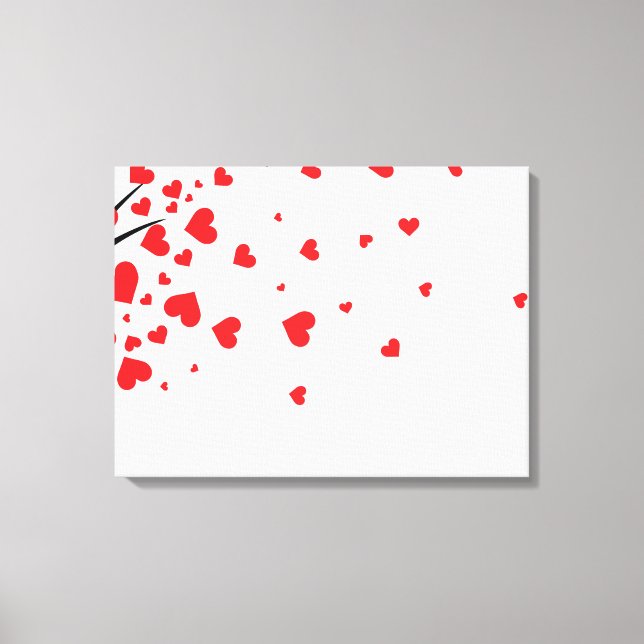 Toile Arbre avec Feuilles cardiaques (Recto)