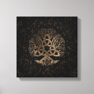 Toile Arbre de la vie avec Triquetra sur le motif de