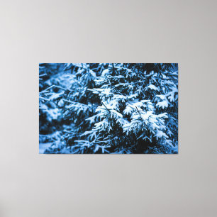 Toile Arbre de Noël hivernal neige