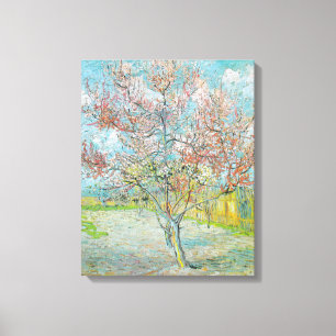 Toile Arbre de pêche à fleurs   Vincent van Gogh
