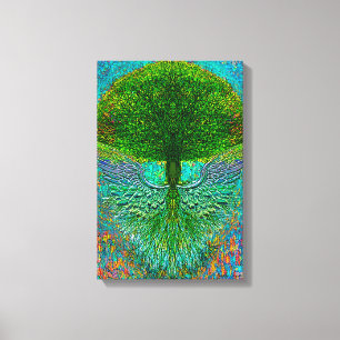 Toile Arbre de vie avec ailes d'ange