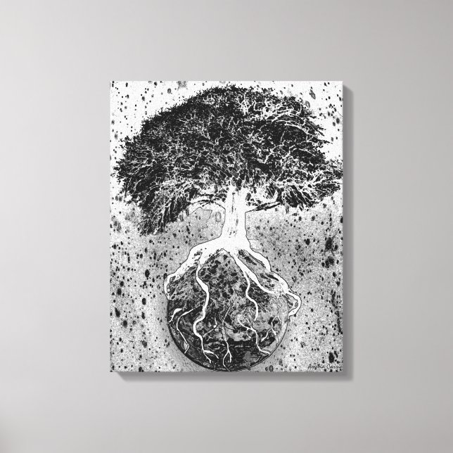 Toile Arbre de vie et Terre (Recto)