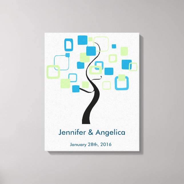 Toile Arbre d'empreintes digitales Russe Mariage (Recto)