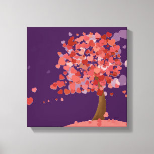 Toile Arbre des coeurs mignons d'art de coeurs
