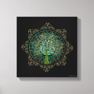 Toile Arbre d'étoile de la vie